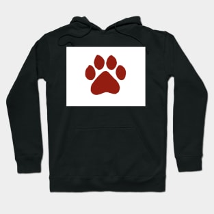 Red dog paw Hoodie